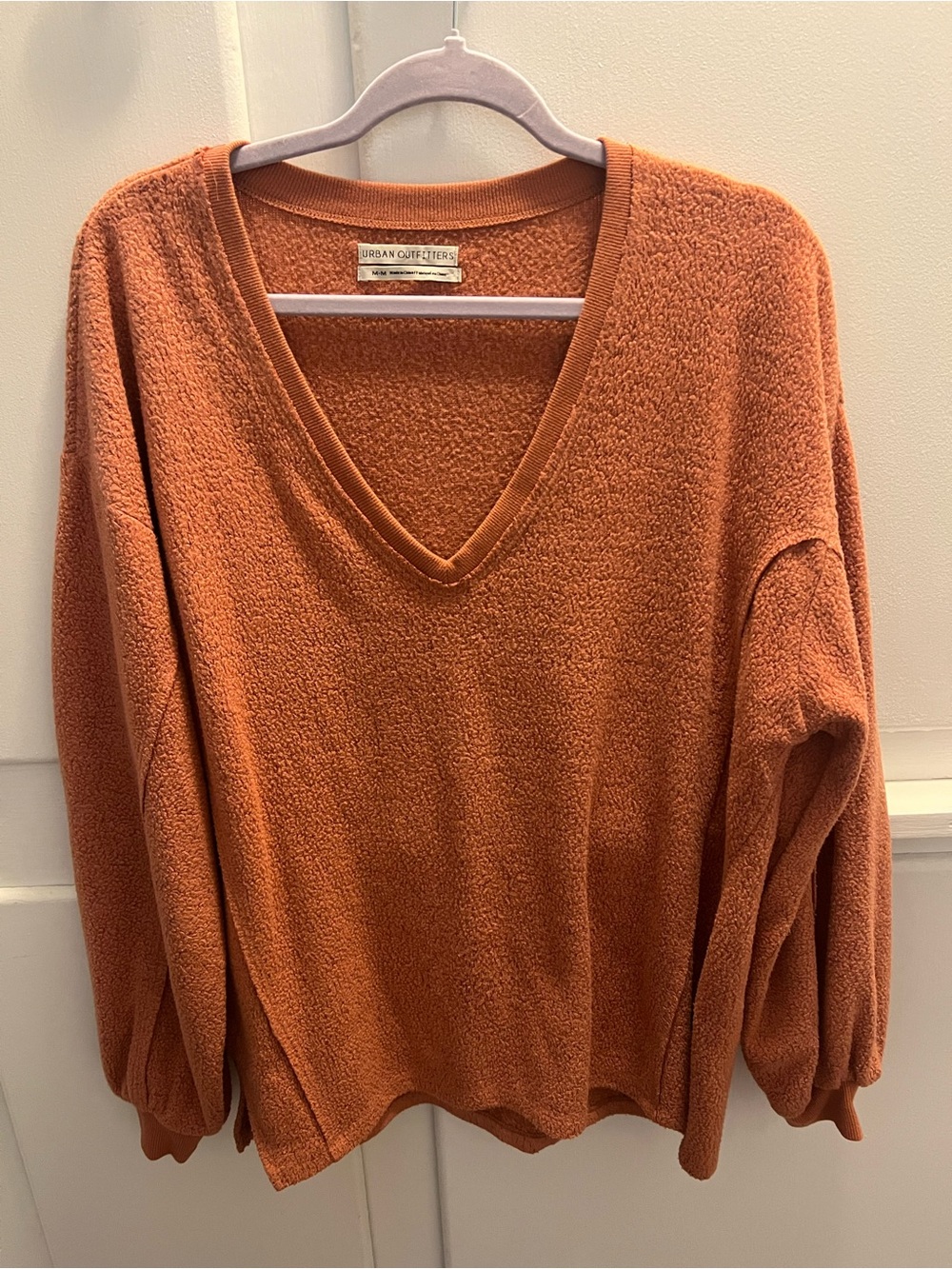 Urban Outfitters Rust Orange V-Neck Women's Sweater